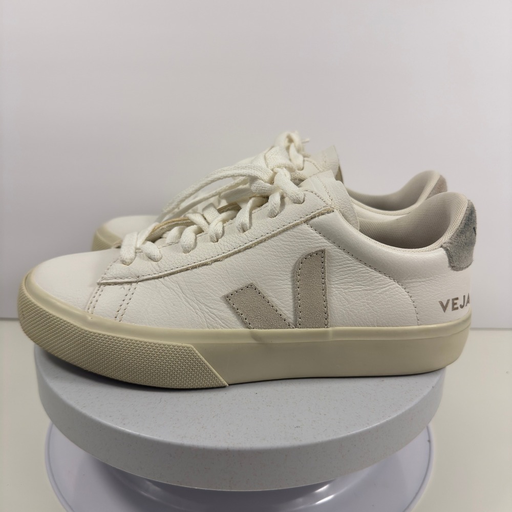 Veja Esplar Leather Sneakers White Minimalist Casual Lace Up Shoes Size 6 - Picture 2 of 15